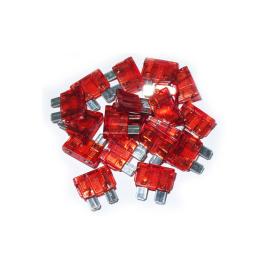 100 FUSIBLES ROUGES LAMELLAIRES ENFICHABLES 10A